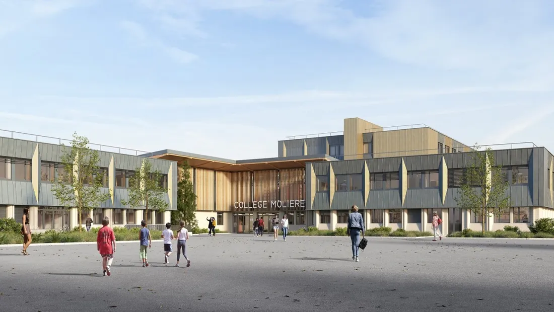 A L'Aigle, esquisse du futur collège Molière